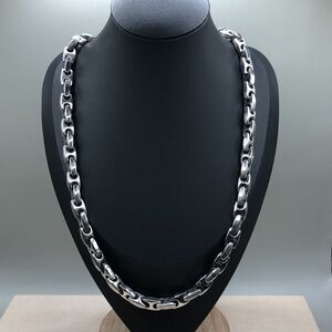 Stainless Steel Chunky Chain Men's Necklace Statement look, Marked.